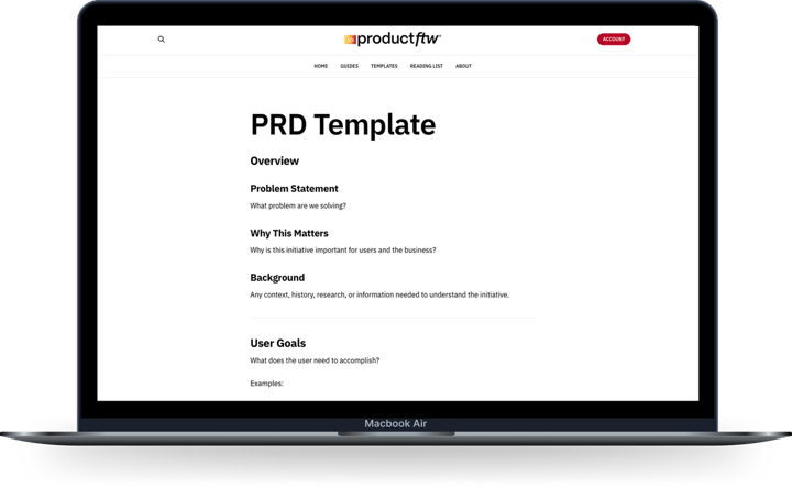 Product Requirements Document Template