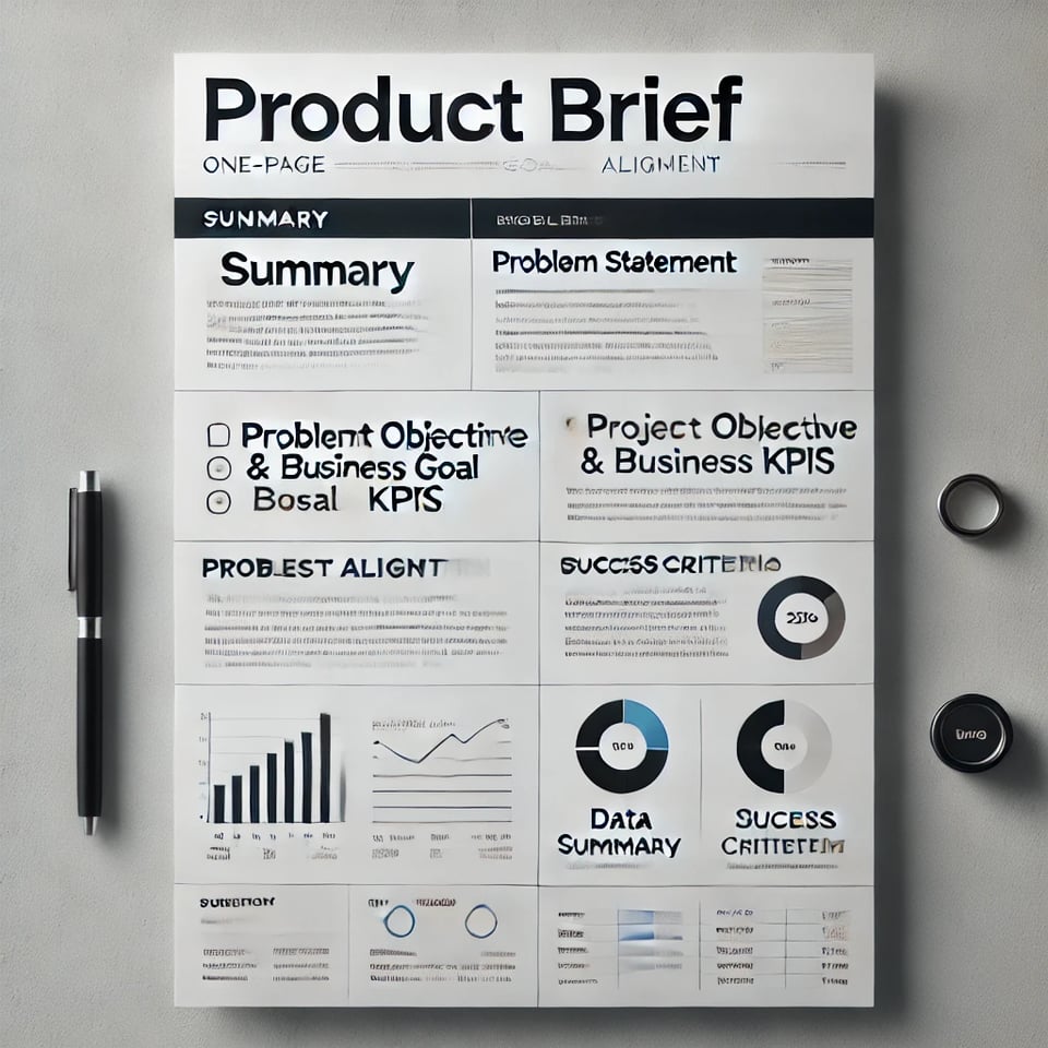 Image from ChatGPT of a product brief template.